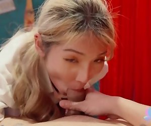 Blonde hot sexy Taiwanese girl has sex with her lover