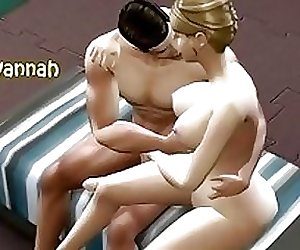 Sims 4  Juggy teen mounts a huge cock